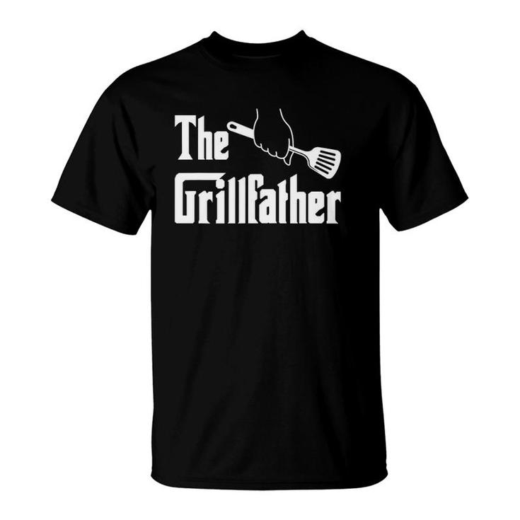 Mens The Grillfather Grill Funny Grilling Bbq Papa Grandpa T-Shirt