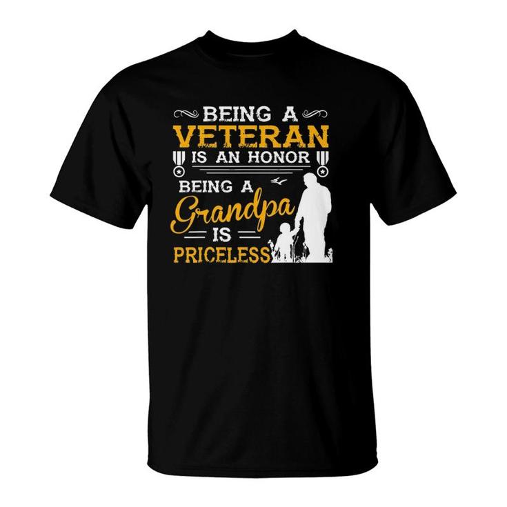 Mens Veteran Grandpa , Gift For Grandfather T-Shirt