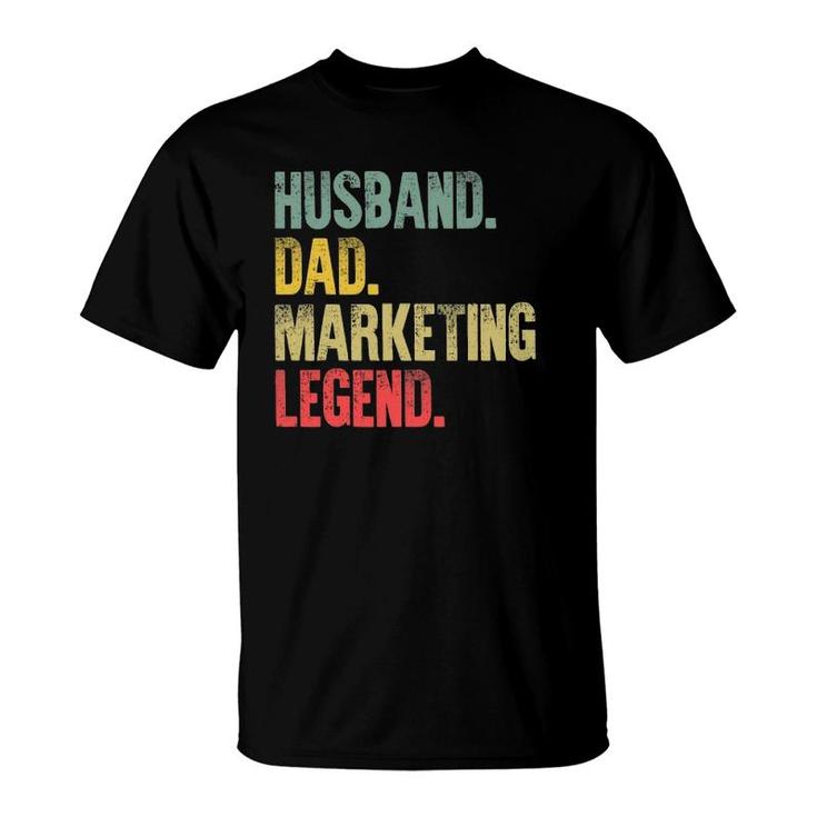 Mens Vintage Gift Husband Dad Marketing Legend Retro T-Shirt