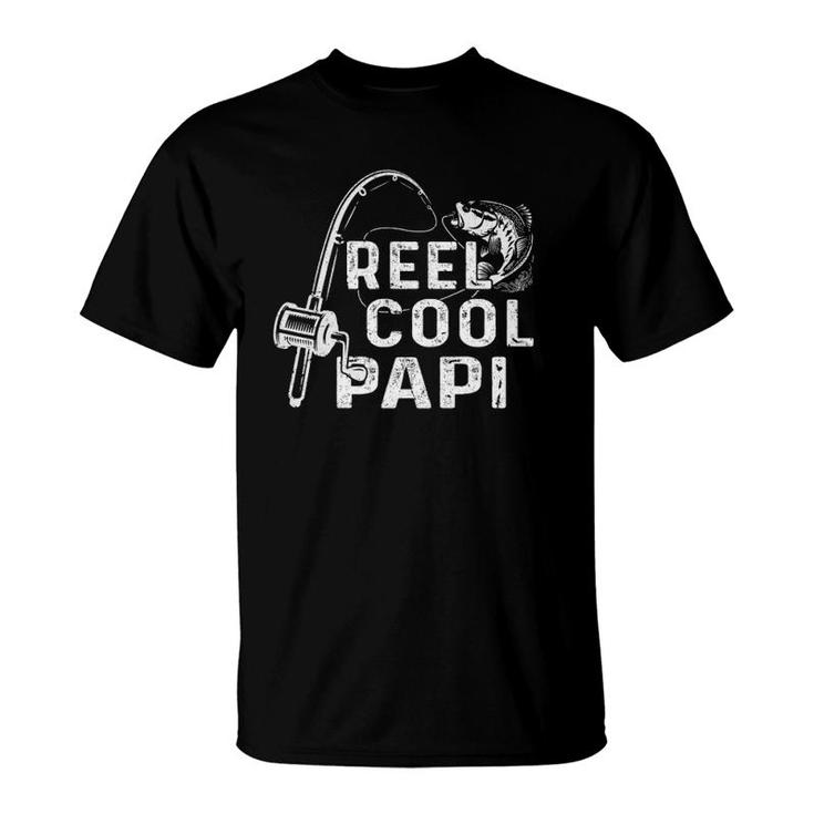 Mens Vintage Reel Cool Papi Fishing Dad Grandpa Gifts Fathers Day T-Shirt