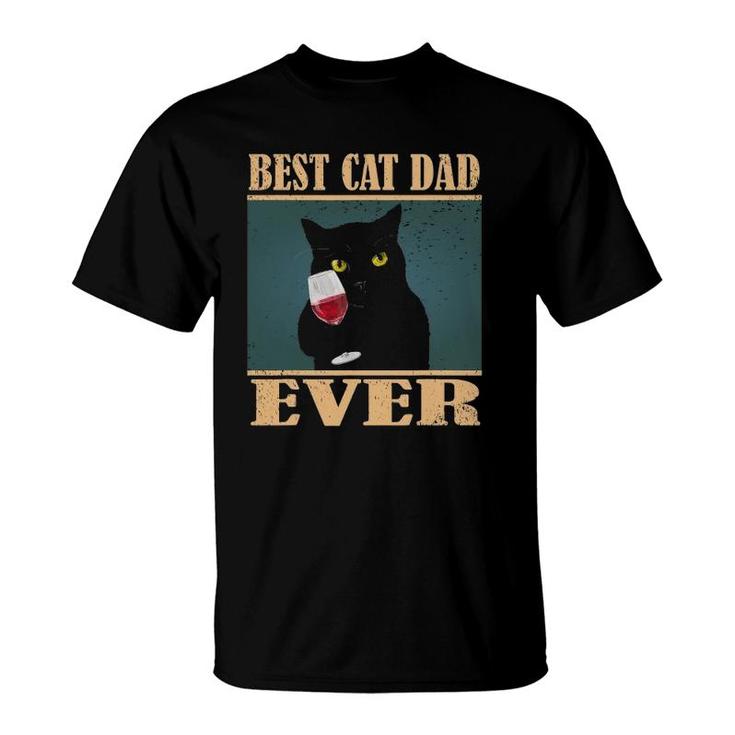 Mens Vintage Retro Best Cat Dad Ever T-Shirt