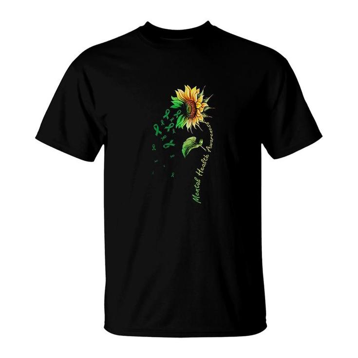 Mental Health Awareness Sunflower T-Shirt