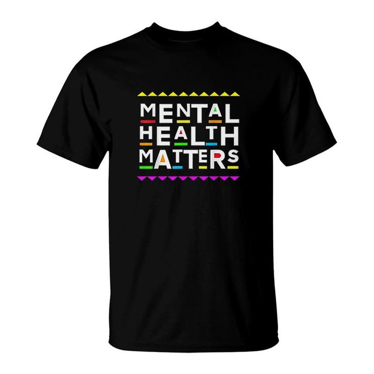 Mental Health Matters Retro 90's Style T-Shirt
