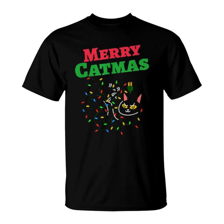 Merry Catmas Xmas Cat Christmas  T-Shirt