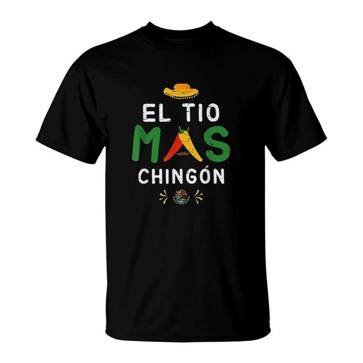 Mexican Flag  El Tio Mas Chingon Funny Spanish Uncle Design T-Shirt