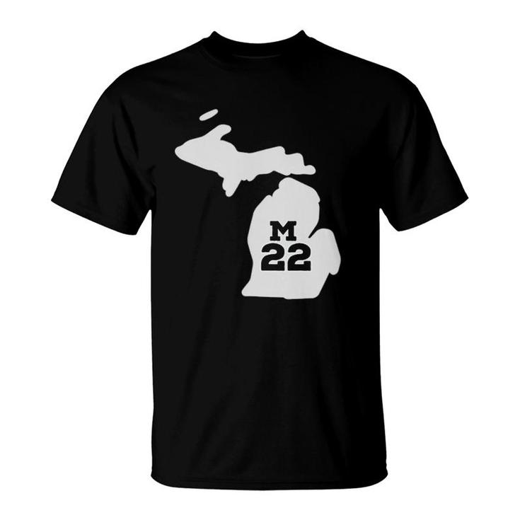 Michigan M22 Route Mi Map T-Shirt | Mazezy