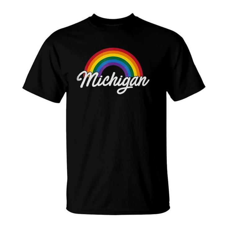 Michigan Pride Gay Pride  Gay Flag  T-Shirt