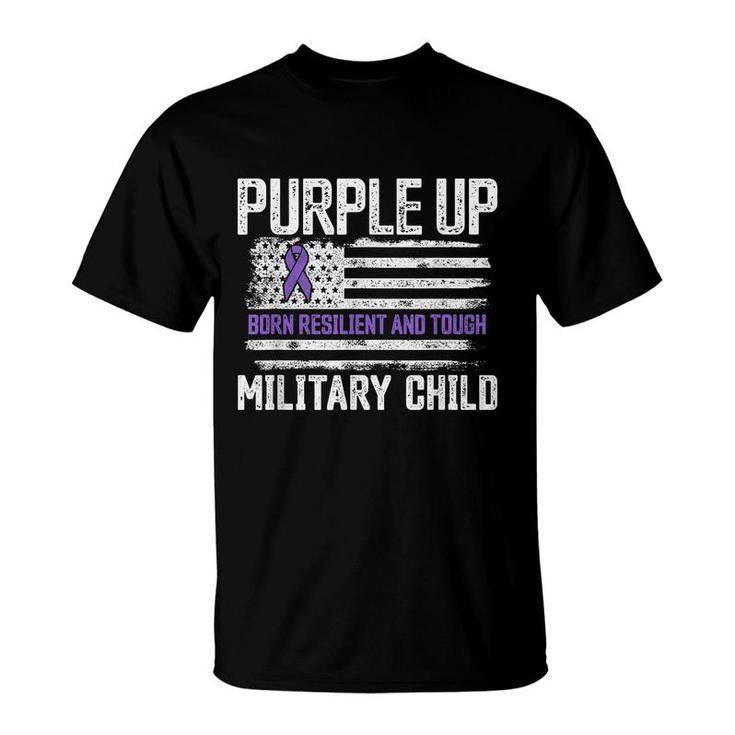 Military Child Military Kids Purple Up Military Child T-Shirt