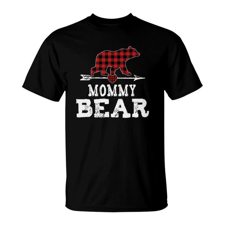 Mommy Bear Buffalo Plaid T-Shirt