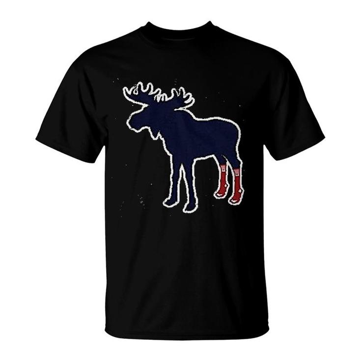 Moose With Socks Boston T-Shirt
