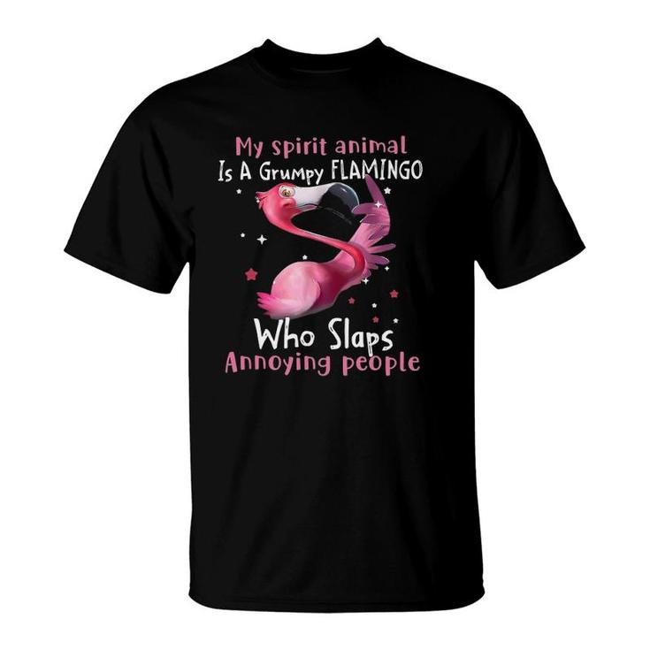 Mother's Day My Spirit Animal Is A Grumpy Flamingo Lover T-Shirt