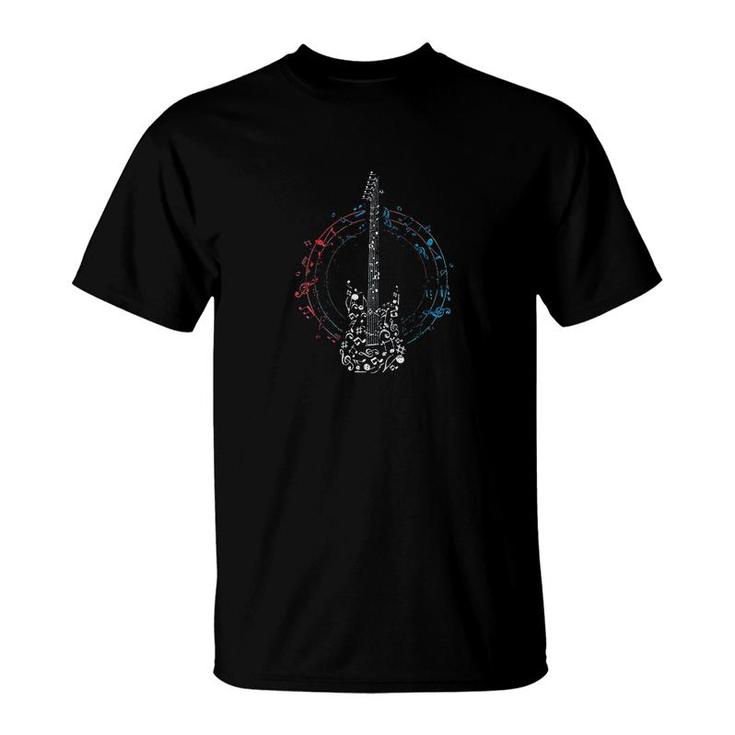 Music Notes Guitarist T-Shirt