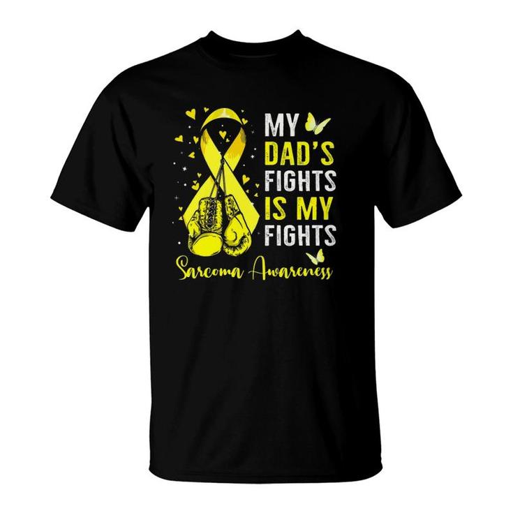 My Dad's Fight Is My Fight Sarcoma Cancer Awareness Boxing T-Shirt