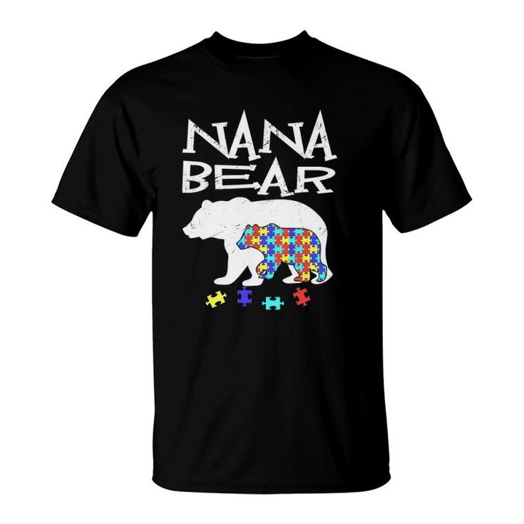 Nana Bear Autism Awareness Autism Mama Mom Mommy Tee T-Shirt