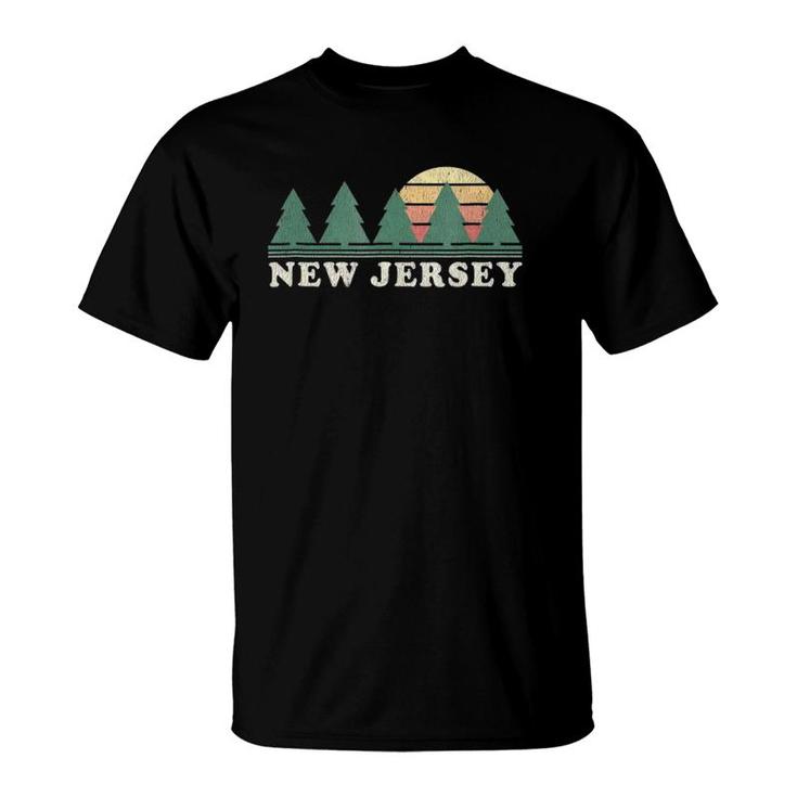 New Jersey Nj Vintage Graphic Tee Retro 70S Design T-Shirt