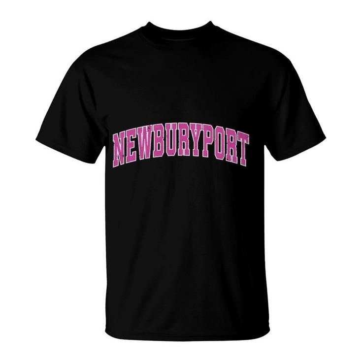 Newburyport Massachusetts Ma Vintage Sports Design Pink Desi T-Shirt