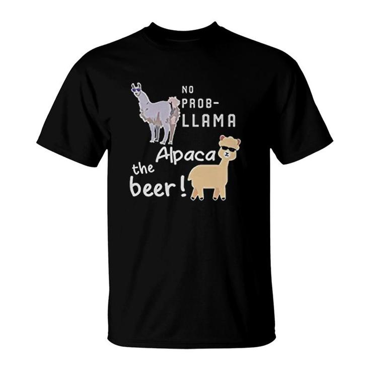 No Prob Llama Alpaca The Beer Gift T-Shirt