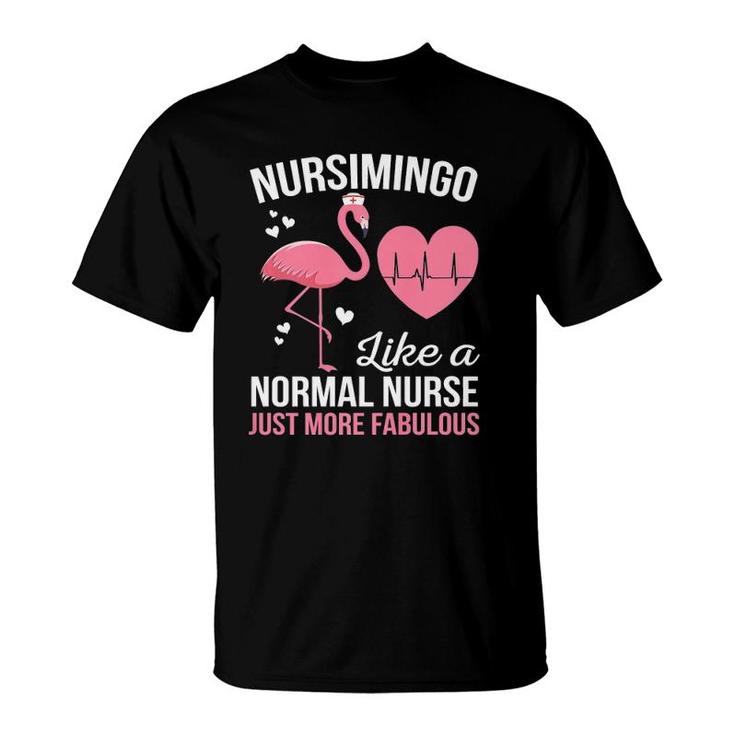 Nursimingo Pink Flamingo Funny Nurse T-Shirt