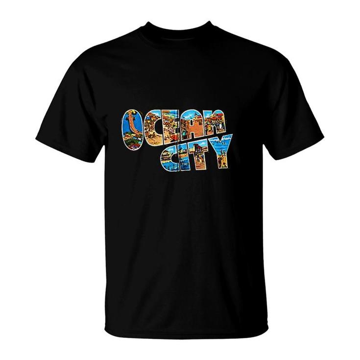 Ocean City New Jersey Vintage Retro Souvenir T-shirt
