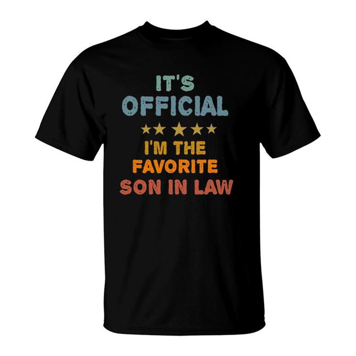 Official Favorite Son In Law Funny Gift From Mother In Law T-Shirt