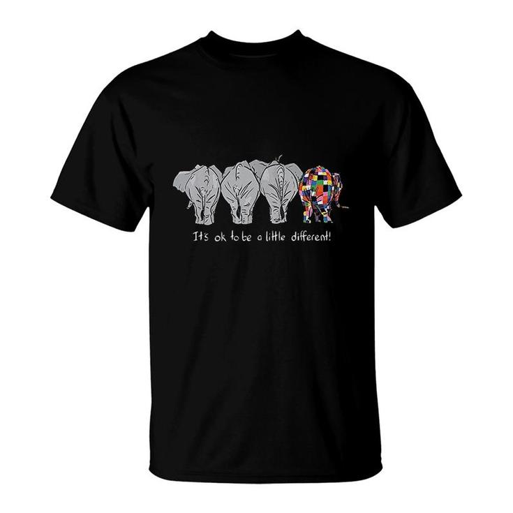 It Is Ok To Be A Little Different Elephant T-shirt