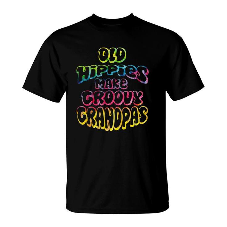 Old Hippies Make Groovy Grandpas Grandparents Day T-Shirt