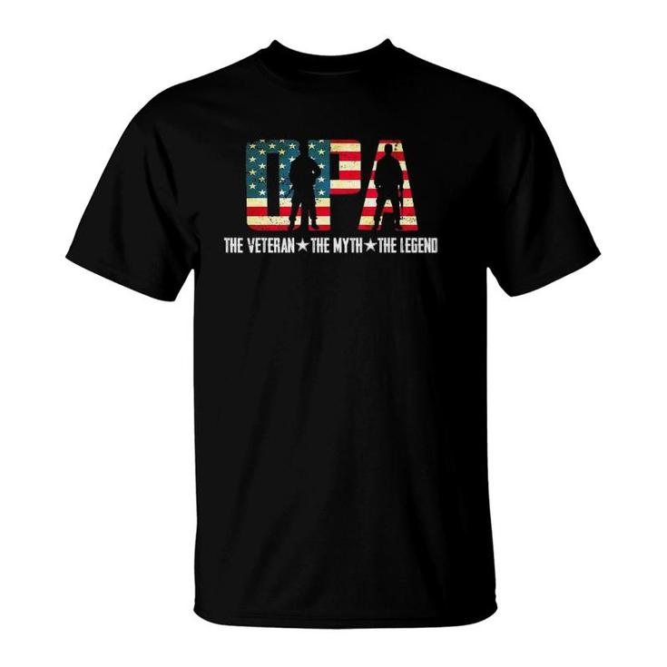 Opa The Veteran The Myth The Legend For Dad Fathers Day T-Shirt