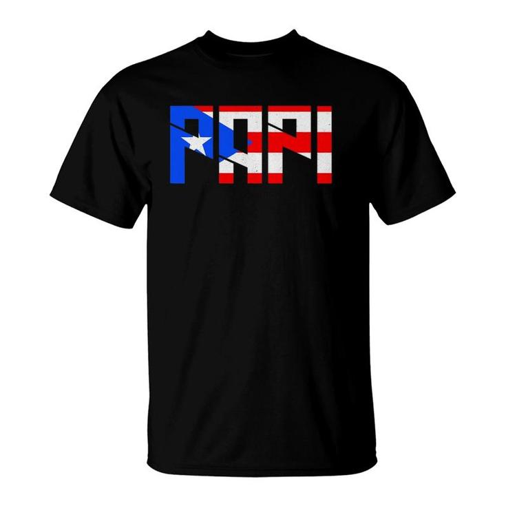 Papi Puerto Rico Flag Patriotic Pride Puerto Rican T-Shirt
