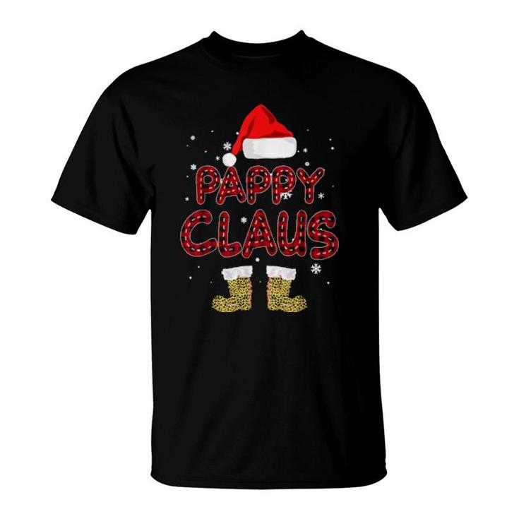 Pappy Claus Leopard Christmas Pajama Santa For Mom Dad  T-Shirt