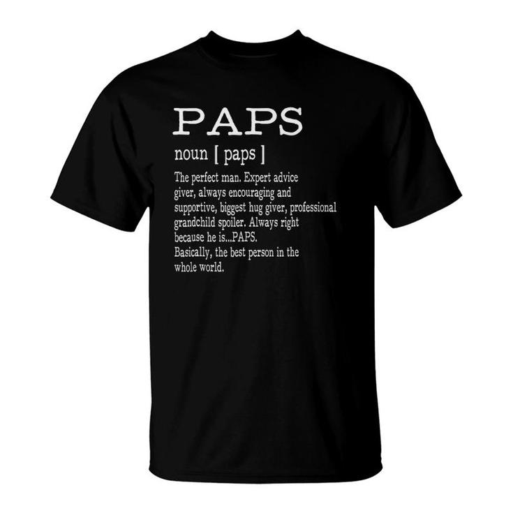 Paps Definition Grandpa Father's Day Gifts - Men T-Shirt