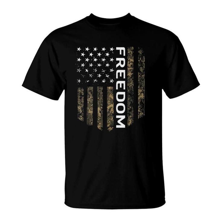 Patriotic American Flag Camo Freedom Usa Patriot Gift T-Shirt