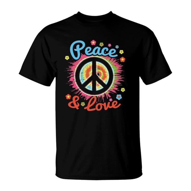 Peace And Love Peace Sign Positive Inspiration 70'S Hippie T-Shirt