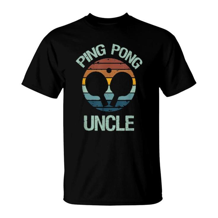 Ping Pong Uncle From Nephew Niece Table Tennis Player  T-Shirt