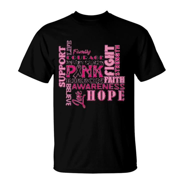 Pink Ribbon Support Awareness T-Shirt