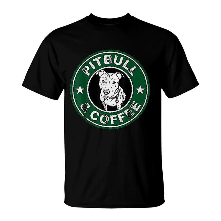 Pitbull And Coffee Cute T-Shirt