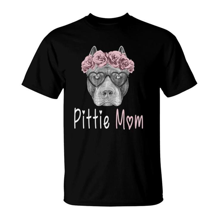 Pittie Mom For Pitbull Dog Lovers-Mothers Day Gift T-Shirt
