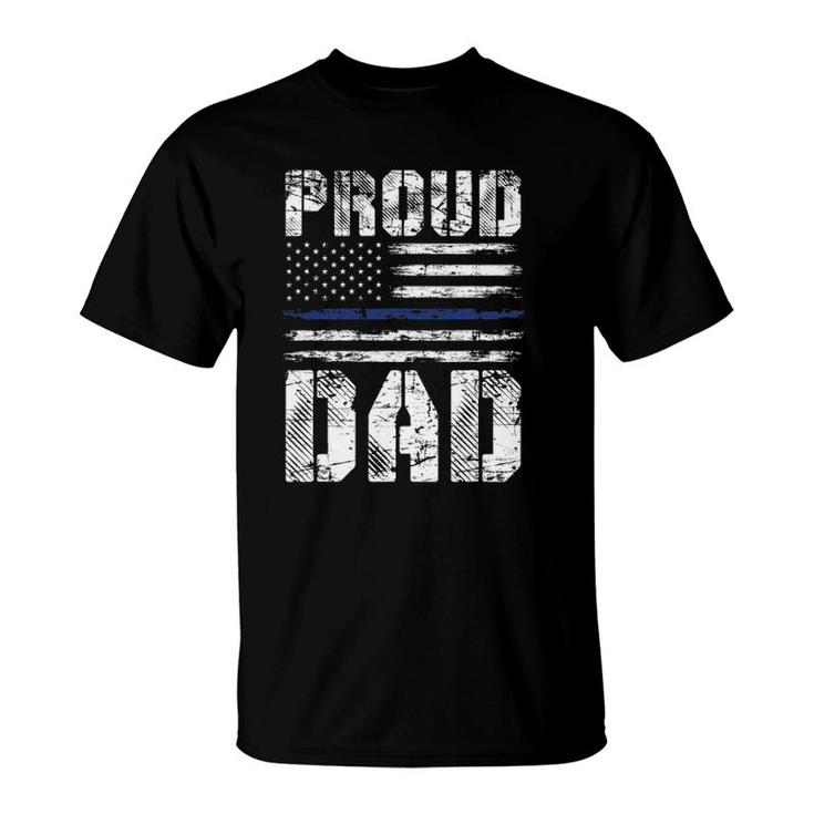 Police Officer Father's Day Gift Us Pride Police T-Shirt