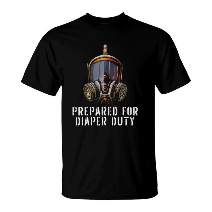 Prepared For Diaper Duty Funny New Dad Gifts Parent T-Shirt