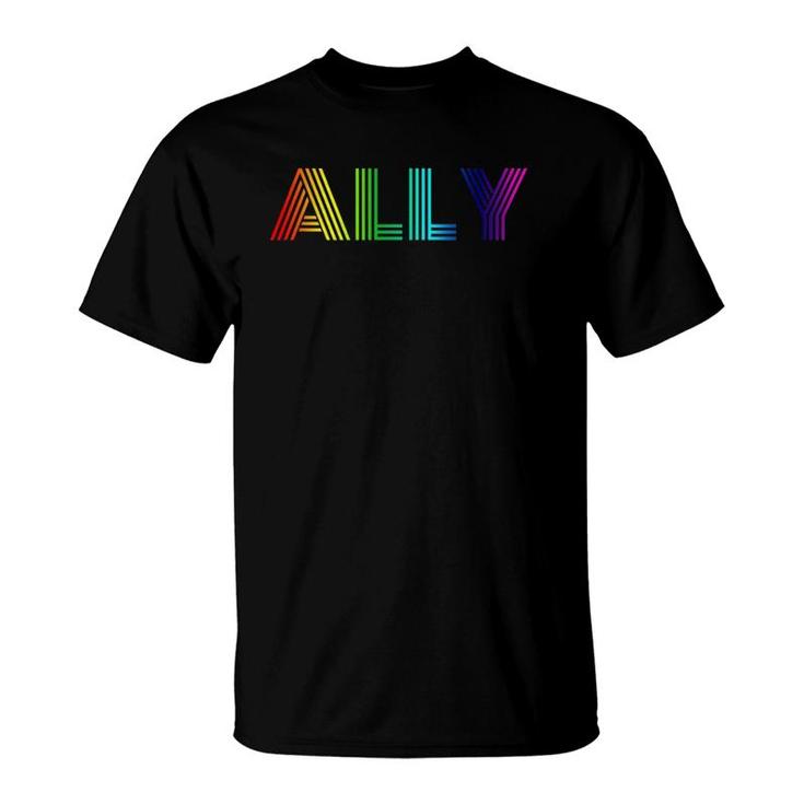 Pride Ally Gay Pride Month Lgbt Rainbow Flag T-Shirt