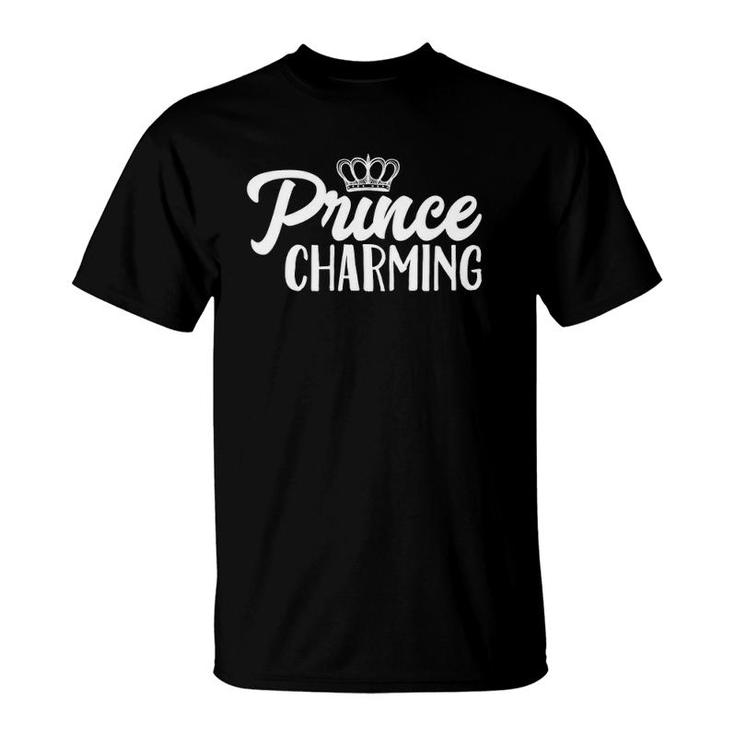 Prince Charming Wth Crown Fairy Tale Hero Charmer T-Shirt