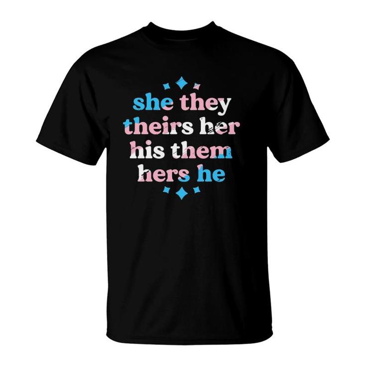 Pronouns Matter They Them Trans Pride Transgender Lgbt  T-Shirt