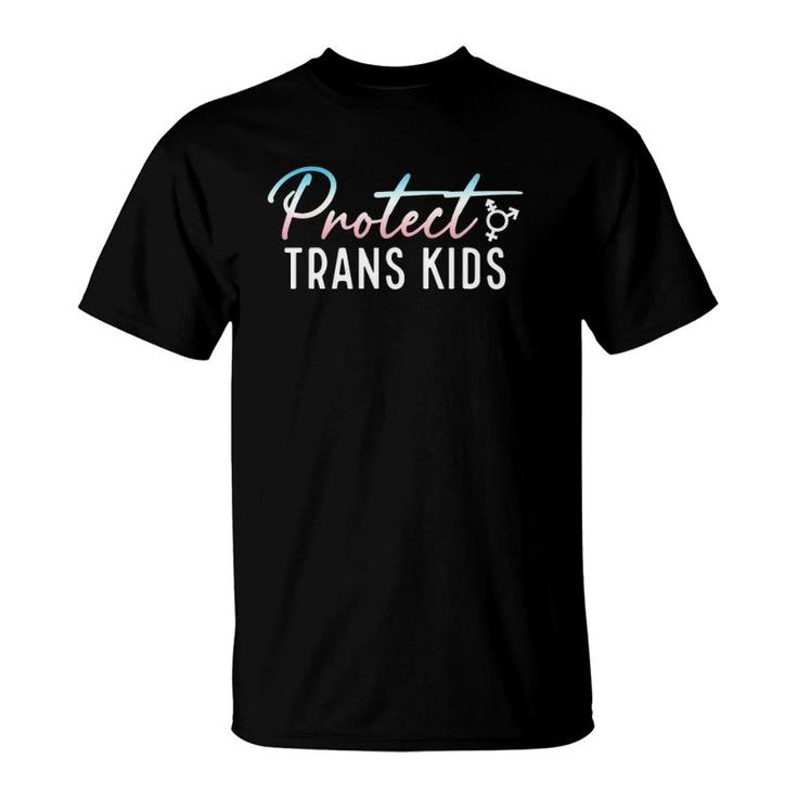 Protect Trans Kids Lgbt Pride Funny Black Trans Transgender T-Shirt