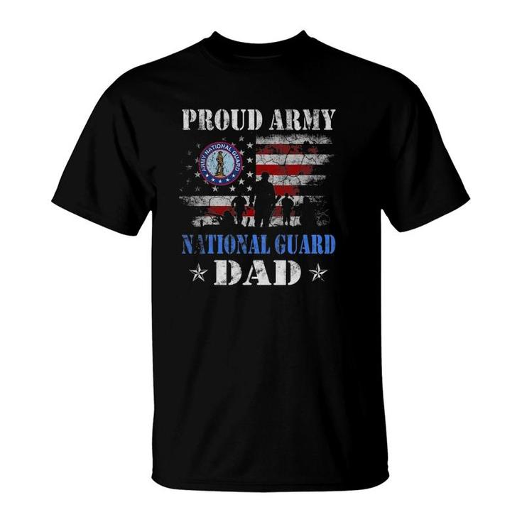 Proud Army National Guard Dad Veterans Day Gift T-Shirt
