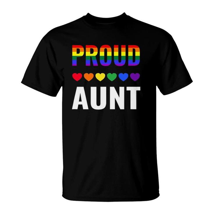 Proud Aunt Gay Pride Month Lgbt Ally Family Lesbian Unisex T-Shirt