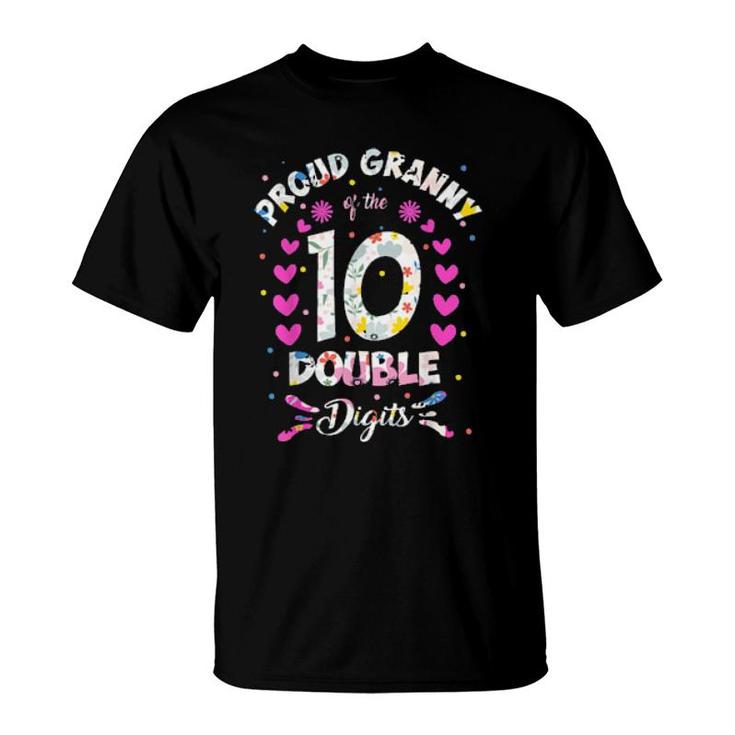 Proud Granny Of The Double Digits 10Th Birthday 10 Years Old T-Shirt