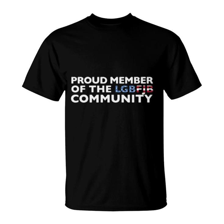 Proud Member Of The Lgbt Fjb Community American Flag T-Shirt