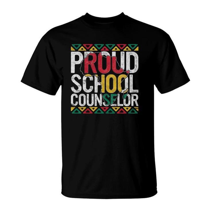 Proud School Counselor Gift Pride Black History Month Pupil T-Shirt