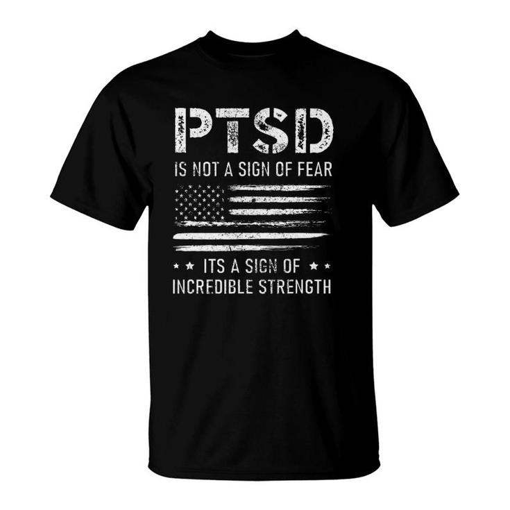 Ptsd Awareness American Flag Veteran Soldier Mental Health T-Shirt