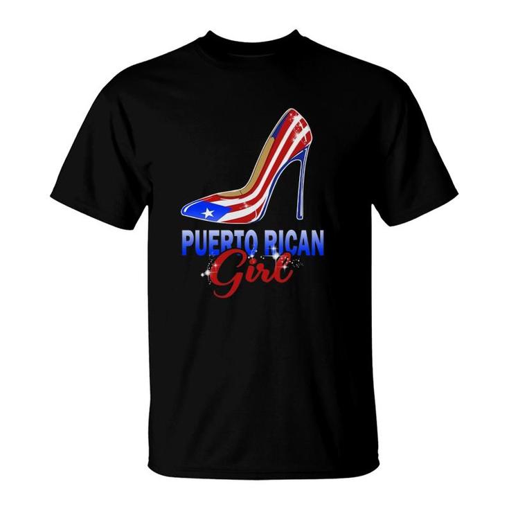Puerto Rican Flag High Heels Girl Puerto Rico T-Shirt