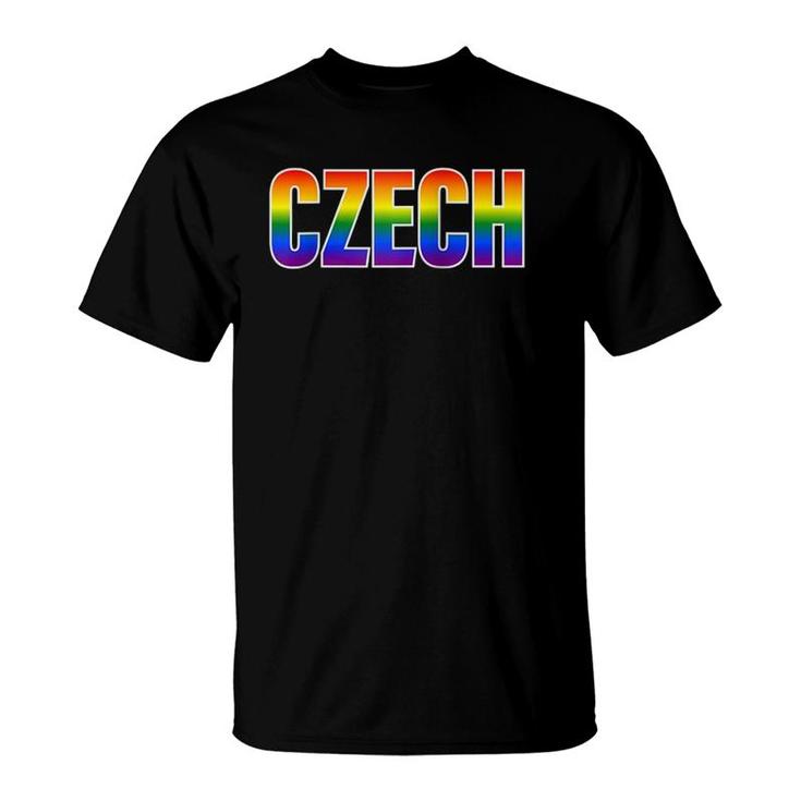 Rainbow Czech Gay Pride Lgbt Pride Raglan Baseball Tee T-Shirt